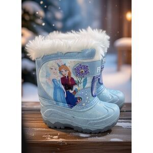 Frozen Toddler Girls Light Up Winter Boots Size7 toddler size
